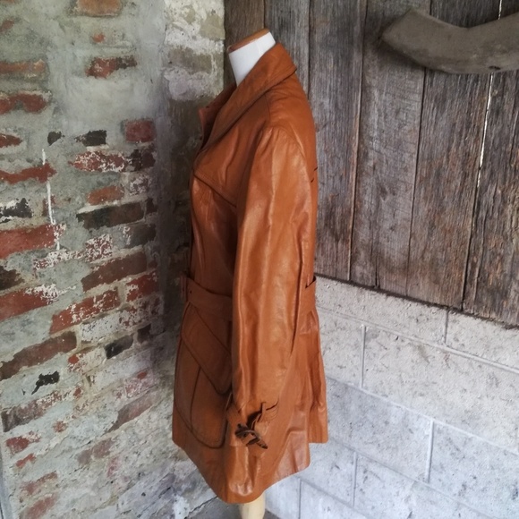 Vintage Leather Coat - Picture 6 of 8